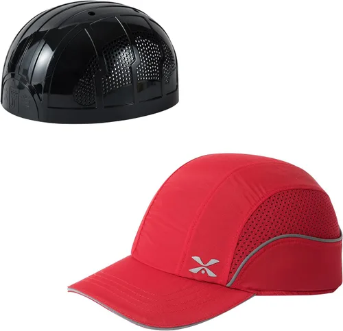 Miniatura 24 de TIHEEN Gorra de seguridad unisex, estilo gorra de béisbol con rayas reflectantes, ligera y transpirable, gorra de protección para la cabeza