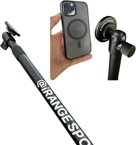 @iRangeSports Stick EXT con disco compatible con MagSafe - Monopie de golf, magnético fuerte, ligero, soporte portátil para teléfono y tableta -