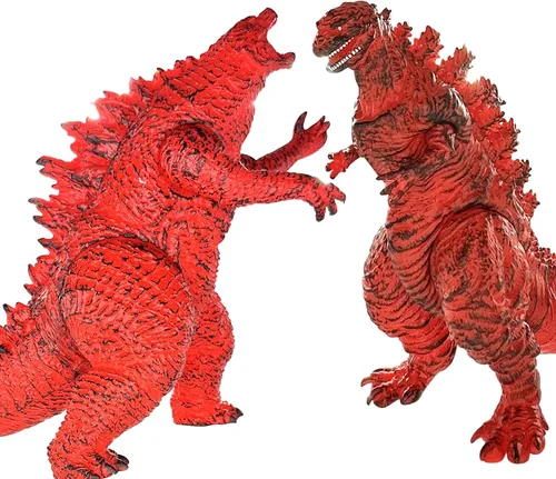 Miniatura 9 de TwCare Juego de 2 figuras de acción de juguete legendarias Shin Monster vs Mecha King Ghidorah, articulaciones movibles, serie de películas, Mecha