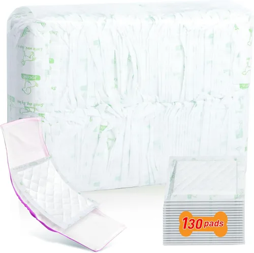 Miniatura 11 de Forros de pañales para perros machos y hembras, 100 unidades, súper absorbentes, desechables, almohadillas para refuerzo para la mayoría