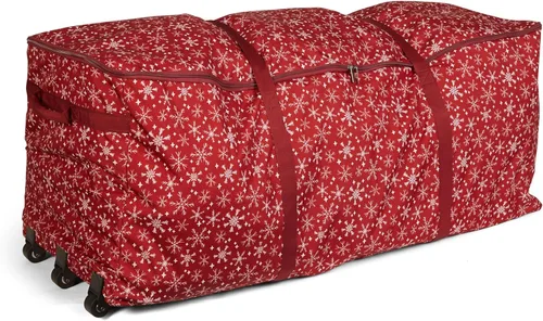 Miniatura 9 de Covermates Keepsakes Bolsa de almacenamiento con ruedas para árbol de Navidad – Almacenamiento navideño resistente de poliéster con ruedas, asas