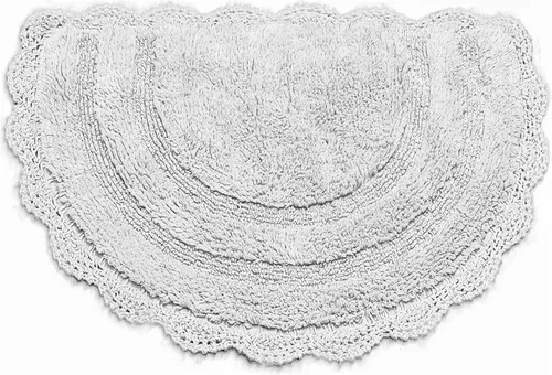 Miniatura 12 de Chardin home Alfombra de baño de ganchillo beige, alfombra de baño ovalada 100% algodón con borde de ganchillo artesanal hecho a mano, alfombra