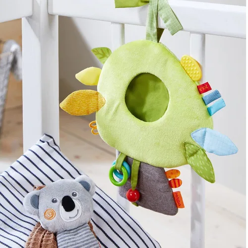 Miniatura 5 de HABA Koala - Juguete colgante para bebés, cochecito y asiento de automóvil, centro de actividades interactivo de felpa con sonajero, arrugado