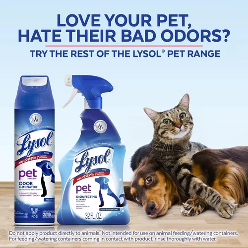 Miniatura 6 de Lysol Spray eliminador de olores de mascotas, espray desinfectante y desinfectante para olores de mascotas, 15 onzas (paquete de 3)