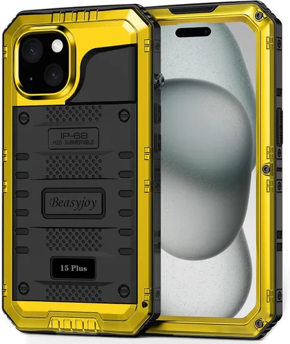 Miniatura 12 de Beasyjoy Funda de Metal para iPhone SE 2022/2020/8/7, Funda Impermeable Resistente con Protector de Pantalla, Protección de Cuerpo Completo Grado