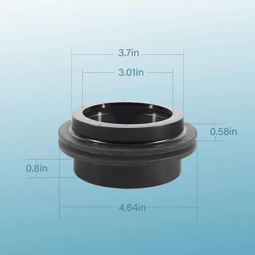 Miniatura 6 de Ojal de tanque de 3 pulgadas para tanque de agua negra de RV, diámetro de apertura de 3 pulgadas, diámetro exterior de 3-7/8 pulgadas, evita fugas