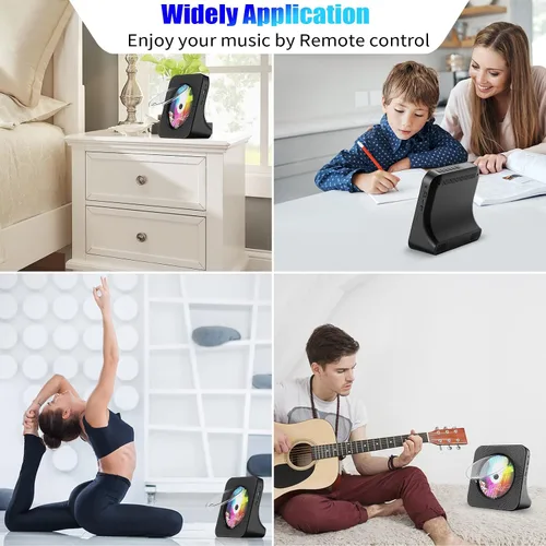 Miniatura 6 de Gueray Reproductor de CD portátil, reproductor de CD Kpop Bluetooth para escritorio con altavoz de sonido de alta fidelidad, radio FM, reproductor