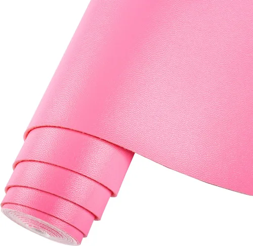 Miniatura 16 de HGUAN Piel Sintética Lisa de Color Sólido Rojo 12"X53" (30cmX135cm), Rollo de Piel Sintética Muy Adecuado para Hacer Manualidades, Aretes de Cuero