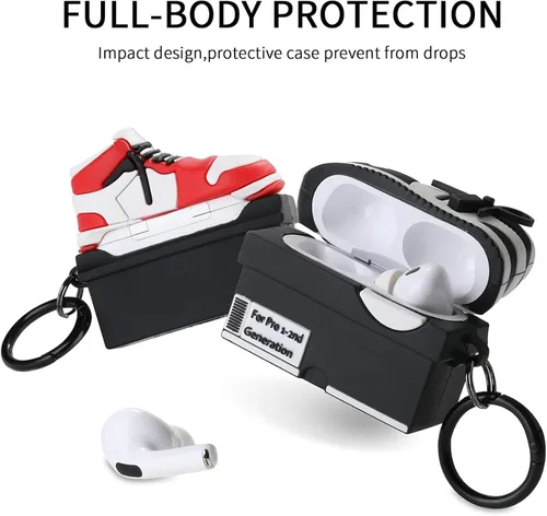 Miniatura 5 de Gedicht Funda para Apple AirPods Pro de 2ª generación, bonita caja de zapatos de dibujos animados, fundas protectoras de silicona suave para AirPods