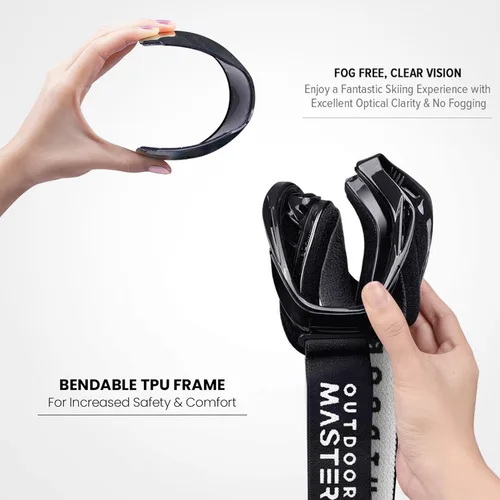 Miniatura 14 de OutdoorMaster OTG Gafas de esquí – Gafas sobre lentes para esquí y snowboard para hombres, mujeres y jóvenes – 100% de protección UV A1-vlt 46%
