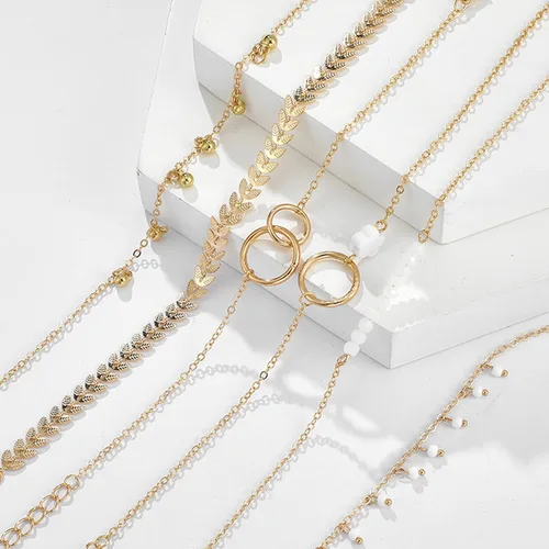 Miniatura 75 de Long tiantian Pulsera de oro gruesa para mujer, pulseras de oro delicadas, pulseras para mujer, pulseras apilables de eslabones de cadena