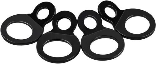 Paquete de 4 anillos de amarre para motocross, anclajes de bucle suave para manillar de motocicleta, para camión, camioneta, remolque, se adapta a