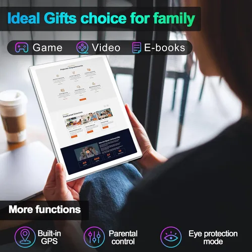 Miniatura 7 de KADYBE Tablet 2024 Tabletas Android de 10 pulgadas, última tableta con estuche de 128 GB de almacenamiento+16 GB de RAM+1 TB expandible, cámara