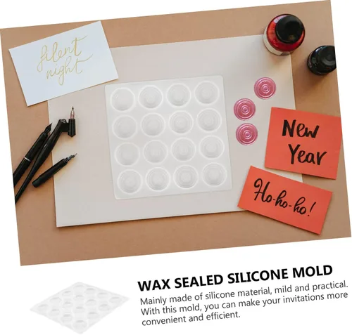 Miniatura 2 de Molde de sellado de cera, molde de silicona para velas, molde redondo de silicona, bandeja de moldes de resina, molde de sellado de cera, molde