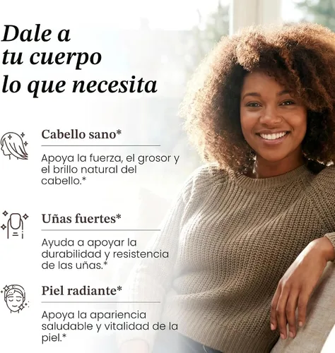 Miniatura 4 de Sandhu's Complejo de biotina, colágeno y queratina Apoya el ciclo normal de crecimiento del cabello Vitaminas para la piel y las uñas