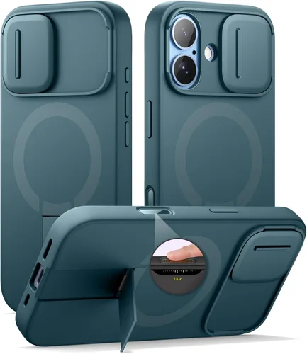Miniatura 26 de SURITCH - Funda para iPhone 17 Pro Max con cubierta de control de cámara, cubierta para cámara y soporte ajustable, compatible con MagSafe, a prueba
