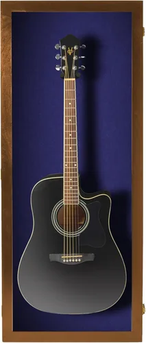 Miniatura 15 de PENNZONI Vitrina de guitarra acústica - Estuche acrílico para guitarra acústica - Soporte de pared para guitarra hecha de marco de madera dura