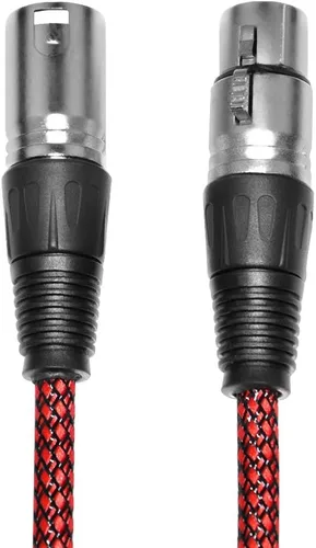 Miniatura 7 de Cable XLR de 6 pies macho a hembra, cable de micrófono XLR de 3 pines MIC DMX cable de conexión