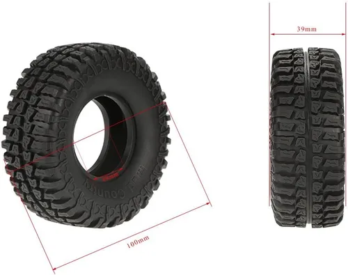 Miniatura 8 de Goolsky 4 neumáticos Austar 1.9 "3.937 in escala 1/10 para 1/10 RC4WD D90 Axial SCX10 RC Rock Crawler