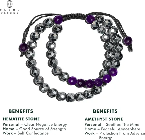 Miniatura 100 de Pulseras de cristal curativo para mujeres y hombres, espiritual, energía positiva y equilibrio, pulseras de cuentas de cristal natural hechas a mano