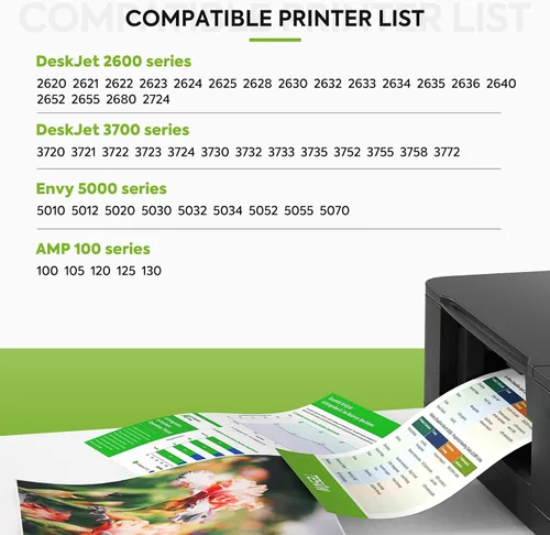 Miniatura 2 de 65XL Cartucho de tinta remanufacturado negro para impresora HP Ink 65 65XL para impresora DeskJet 3755 3752 3720 3722 3723 3758 2652 2655 2622 2624