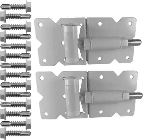 Miniatura 16 de Bisagra de puerta de acero inoxidable blanco para vinilo, esgrima de PVC - CAJA Cantidad 12