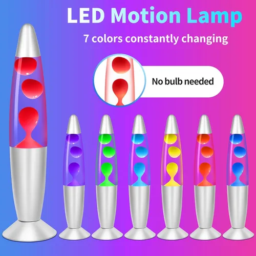 Miniatura 3 de Dalavalampa Lámparas de Movimiento Líquido Multicolor Cambiante, Luces Nocturnas LED Pequeñas de 13.5 Pulgadas para Niños y Adultos, Iluminación