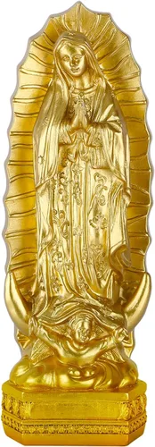 orenm Figura de estatua de Nuestra Señora de Guadalupe de 8 pulgadas de alto, colección de estatua de María de Guadalupes, religiosa católica,