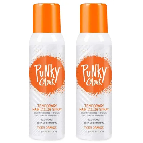 Punky - Spray de color temporal para el cabello – naranja tigre, tinte temporal vívido al instante para mujeres, se lava, spray para el color del