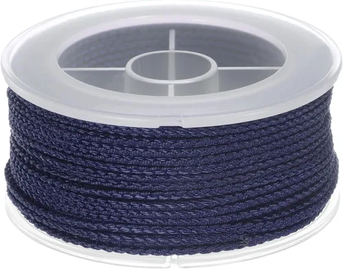 Miniatura 39 de HARFINGTON Cordón de hilo de nailon para cuentas de 0.063 in, cuerda de nailon trenzado extrafuerte para manualidades, pulseras, joyería, Negro