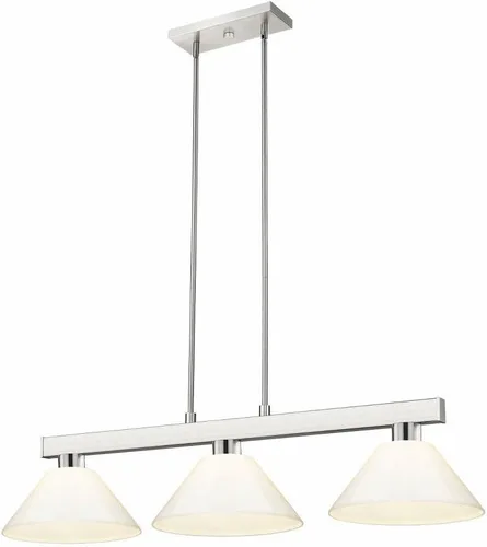 Miniatura 7 de Z-Lite Colgante de cobalto de 152MB-PWH, 3 luces 300 vatios totales, negro mate