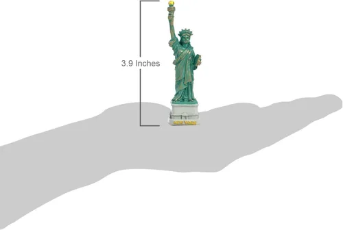 Miniatura 3 de Mini estatua de la libertad con tinte cobre; recuerdo de la estatua de la libertad (3.9 pulgadas)