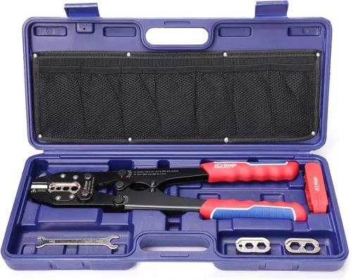 Miniatura 10 de Herramienta de engarzado de lengüetas de cable de batería iCrimp para lengüetas de cobre AWG 8-1/0, extremos de alambre resistentes