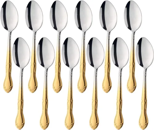 Miniatura 16 de Juego de 12 cucharas de café, mini cucharas de café, cucharas de espresso de acero inoxidable, cucharas pequeñas para postre, té, aperitivo, 4.6