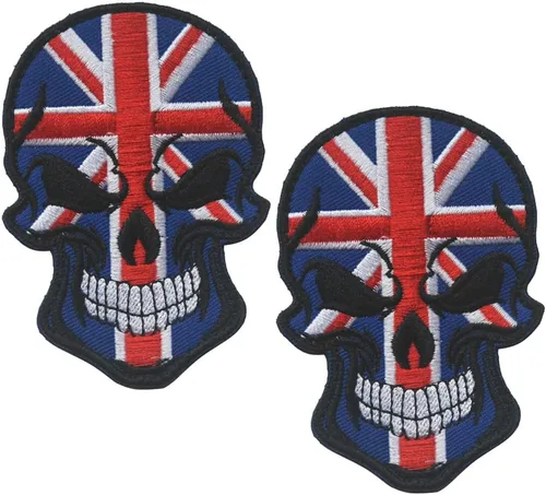 Miniatura 14 de 2 parches de bandera de AliPlus de España, parches de calavera bordados, tácticos, militares, moral, parche con gancho y bucle