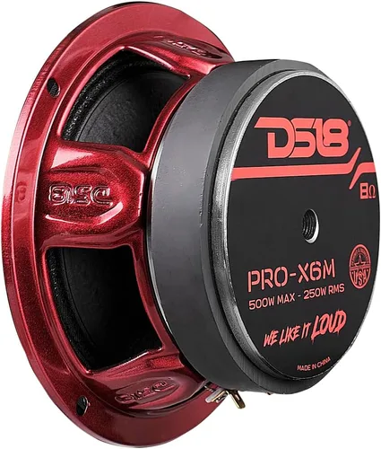 Miniatura 6 de Altavoz DS18 PRO de rango medio, cúpula en compresión de aluminio roja, altavoces de puerta de audio de alta calidad para auto o camión sistema