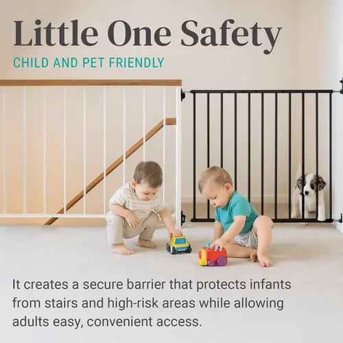 Miniatura 3 de KidCo Puerta de seguridad para bebés Safeway de paso de 24.75-42.5" para escaleras y marcos de puertas Puerta de seguridad para bebés sin tropiezo