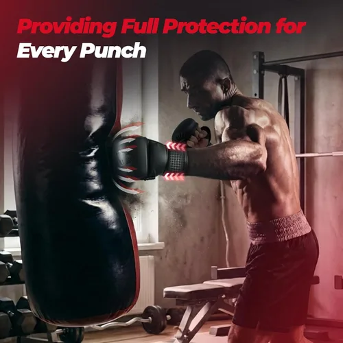Miniatura 2 de LIBERLUPUS MMA Gloves for Men – Punching Bag Gloves for Men, Open Palm Training Gloves for MMA Sparring, Kickboxing, Muay Thai, Youth Self-Defense