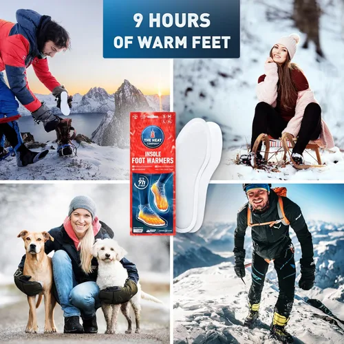 Miniatura 4 de Plantillas calentadoras The Heat Company - 6, 12 o 32 pares – S, M, L, XL – 9h de duración del calor - Calentadores de pies activados por aire