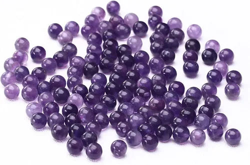 Miniatura 4 de 10 cuentas de amatista natural, piedras preciosas de amatista medio perforadas de 0.315 pulgadas para anillos, collares, aretes, fabricación