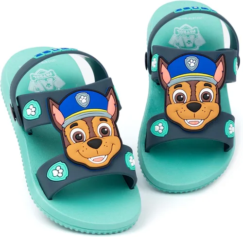 Paw Patrol Sandalias para niños Deslizadores azules para niños con correa de apoyo Chase The Police Dog Zapatos de verano Calzado sin cordones