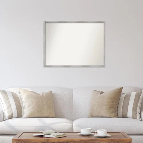 Miniatura 987 de Amanti Art Espejo de baño blanco para sobre el fregadero, 32 x 45 pulgadas, espejo de tocador rectangular blanco esbelto, marco de madera moderno