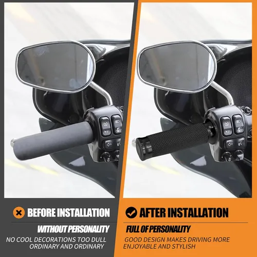 Miniatura 7 de Motorcycle Electronic Throttle Handlebar Grips for 1" 25mm Handle Bars Universal Fit for Harley Touring Dyna Softail Sportster XL 883 1200