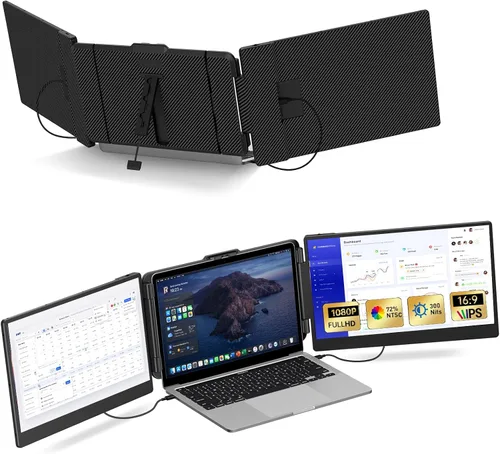 Miniatura 8 de TXV Extensor de pantalla para laptop, monitor portátil de 14 pulgadas para laptop, pantalla IPS Full HD 1080P, USB-C y HDMI, altavoces duales, gama