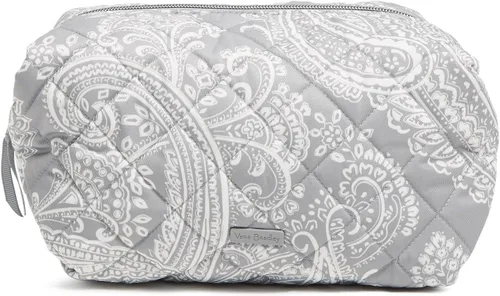 Miniatura 8 de Vera Bradley Bolsa organizadora de maquillaje cosmético grande de sarga de rendimiento para mujer