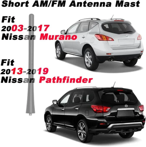 Miniatura 3 de Mástil de antena de radio de 7 pulgadas compatible con modelos Nissan Mitsubishi Infiniti Select, reemplazo directo, antena de techo corto, goma