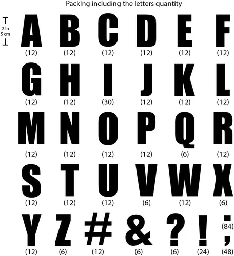 Miniatura 2 de Magfok Letras termoadhesivas de transferencia de 2 pulgadas, 18 hojas (negro)