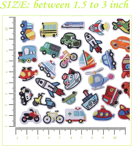 Miniatura 6 de Harsgs Parches bordados para automóvil, lindos parches para planchar y coser para automóvil y vehículo, apliques para ropa, vestido, sombrero, Un