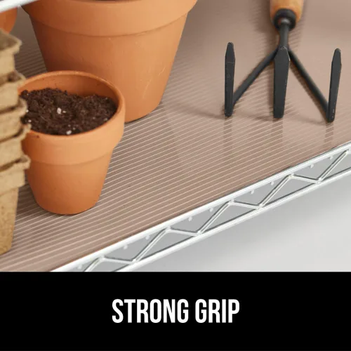 Miniatura 3 de GORILLA GRIP DuraGuard Forro para Estantes, Forros de Gabinete No Adhesivos para Cajones de Cocina, Estantes, Refrigerador, Almacenamiento de Blanco