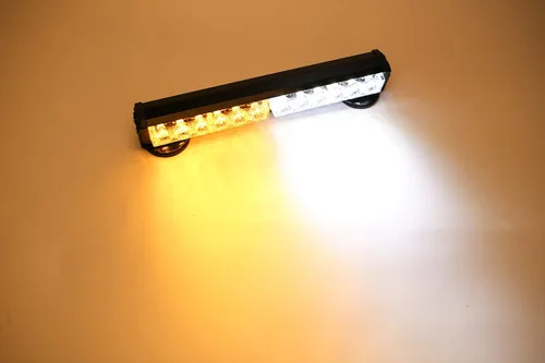 Miniatura 7 de Barra de Luces de Emergencia Inalámbricas Ámbar/Blancas con Batería para Asesor de Tráfico, Baliza LED Estroboscópica de Advertencia para Techo